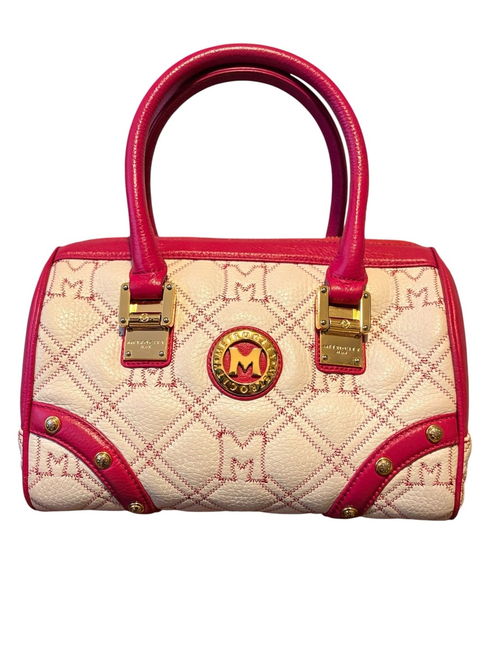 Metrocity Quilted Leather mini Boston Handbag